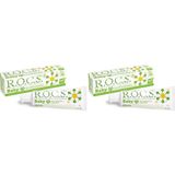 R.O.C.S. Baby 0-3 Yaş Papatya Özlü Florürsüz Bebek Diş Macunu (1 x 45 g) (2 paketi)