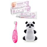 R.O.C.S. Baby Komple Ağız Bakım Seti - Bebek Diş Macunu + Bebek Diş Fırçası + Flipper Saklama Panda