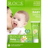R.O.C.S. Bebekler İçin Papatya Özlü Hassas Diş Macunu - 0-3 Yaş, Doğal Formül, Florürsüz ve BPA İçermez