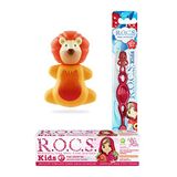 R.o.c.s. Kids 4-7 Yaş Ağız Bakım Seti - Ahududu Macun + Kids Fırça Kırmızı +Aslan Saklama Kabı