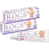 R.O.C.S. Kids Baby 0-3 Yaş Ihlamur Özlü Yutulabilen Diş Macunu 35ml. (2 Adet)