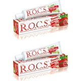 R.O.C.S. Teens Yaban Çileği Diş Macunu 8-18YAŞ (Flörürsüz) 60ML x 2 Adet