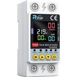 R - STAR Rstar 63A Wifi Akıllı Kaçak Akım Rölesi Tuya Uyumlu ABS Malzeme ile Voltaj ve Akım Koruyucu RSTAR-63LW