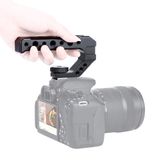 R005 Kamera Üst Kol Kamera Peynir Sapı Evrensel Video Stabilizasyon Ekipmanı W Mikrofon, LED Işık, Monitör, Kolay Düşük Açılı Metal Bağlantılar için 3 Soğuk Ayakkabı Adaptörü