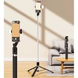 R1S-L Bluetooth Kumandalı 170cm Tripod Led Işıklı Selfie Çubuğu Telefon Tripodu