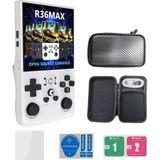 R36 Max Retro Oyun Konsolu 4.0 Inç 21.000 Oyun + Çanta Lunix IPS Hd Ekran Gta Pes - Beyaz