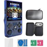 R36 Max Retro Oyun Konsolu 4.0 Inç 21.000 Oyun + Çanta Lunix IPS Hd Ekran Gta Pes KARIŞIK RENK - Mavi