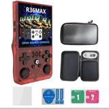 R36 Max Retro Oyun Konsolu 4.0 Inç 21.000 Oyun + Çanta Lunix IPS Hd Ekran Gta Pes - Kırmızı