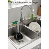 Raakmadezanmir 1 Adet Banyo Mutfak Lavabo Açma Pompası Körüklü Lavabo Açıcı Pompa 25 cm (1 Adet) - Çok Renkli