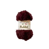Rabbit Örgü İpi Bordo Kadife%100 Polyester 100g 65m (70349)