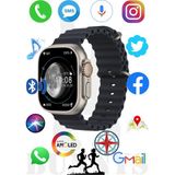 Rabbit Store Akıllı Saat Konuşma Özellikli Watch 8 Ultra 49MM Amoled Ekran - Koyu Mavi - 49 mm
