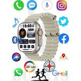 Rabbit Store Akıllı Saat Konuşma Özellikli Watch 8 Ultra 49MM Amoled Ekran - Krem - 49 mm