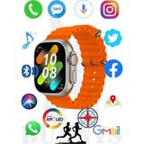 Rabbit Store Akıllı Saat Konuşma Özellikli Watch 8 Ultra 49MM Amoled Ekran - Turuncu - 49 mm