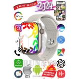 Rabbit Store Akıllı Saat Watch 9 MAX+2024 45MM Kordon Hediyeli Amoled Ekran - 45 mm - Beyaz