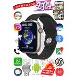 Rabbit Store Akıllı Saat Watch 9 MAX+2024 45MM Kordon Hediyeli Amoled Ekran - 45 mm - Siyah