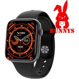 Rabbit Store Apple Iphone Uyumlu Akıllı Saat Watch 8 Pro 45MM Nfc Özellikli Bt Çağrı Destekli - 45 mm - Siyah