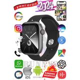 Rabbit Store Samsung Galaxy A10 Uyumlu Akıllı Saat Watch 9 MAX+2024 45MM Kordon Hediyeli Amoled Ekran - 45 mm - Gri