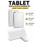 Rabbit Tech iPad Air 11 M4 (2026) Uyumlu Siyah Standlı Kılıf + Klavye Mouse Set