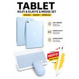 Rabbit Tech iPad Air 11 M4 (2026) Uyumlu Siyah Standlı Kılıf + Tablet Kalemi + Klavye Mouse Set