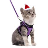 rabbitgoo Kedi koşum takımı ve tasma seti, yürüyüş kaçışına dayanıklı, ayarlanabilir yumuşak yavru kedi yeleği, ekstra küçük kediler için yansıtıcı şeritli, rahat, boğulmaya dayanıklı dış mekan yelek