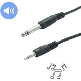 Rabelix 1.5 Metre Bilgisayar Amfi Ses Ara Kablosu-3.5 mm Stereo 6.5 mm Aux Ses Kablosu 1.5mt
