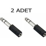 Rabelix 2 Adet 3.5 mm 6.3 mm Jack Çevirici Piyano Için Kulaklık Çevirici