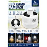 Rabelix 90W Güneş Enerjili LED Kamp Lambası USB Şarjlı Taşınabilir Acil Durum ve Elektrik Kesintisi Lambası
