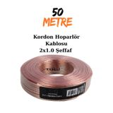 Rabelix Online Marketing 1 Metre Şeffaf 2x1.0 Hoparlör Ses Sitemi Kablosu - Hoporlör Elektrik Tesisat Kordon Kablosu