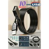 Rabelix Online Marketing 10 Metre 10mt Usb Aktif Erkek/Dişi High Speed Kablo Chipli Model Ara USB Uzatma Kablosu Extension Kablo Güçlendirilmiş USB Uzatma Erkek/Kadın USB Ara Kablosu