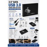 Rabelix Online Marketing 2.5" USB 3.0 SATA Harici Harddisk Kutusu SSD HDD Disk Kutusu 3TB Destekli 6Gbps Veri Aktarım