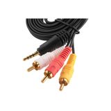 Rabelix Online Marketing 3.5mm Stereo Erkek Jack-3 Rca Av Kablo 1.2 Metre Uydu Alıcısı,Tv,Ses Sistemi,Atari Uyumlu