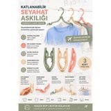 Rabelix Online Marketing 3 Adet Katlanabilir Elbise Askısı Taşınabilir Çamaşır Askılığı Seyahat Tip Kıyafet Askılığı