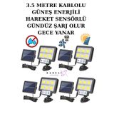 Rabelix Online Marketing 4 Adet Güneş Enerjili Lamba Led Sokak Dış Ortam Solar Bahçe Aydınlatması Su Geçirmez Sensörlü