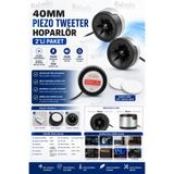 Rabelix Online Marketing 40mm Piezo Tweeter Hoparlör 2'li Paket 350W 8 Ohm Yüksek Frekans Araç Ev Ses Sistemi Tweeterı