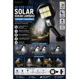 Rabelix Online Marketing 48 COB Led Solar Sokak Lambası Hareket Sensörlü 3 Modlu IP65 Bahçe Duvar Aydınlatma
