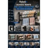 Rabelix Online Marketing 65 Cm Duvara Monte Terliklik Ayakkabılık Havluluk Organizer Siyah Çok Amaçlı Banyo Balkon Düzenleyici