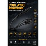 Rabelix Online Marketing Kulaklık Çoklayıcı 1 Erkek 3 Dişi 3.5mm Jack Splitter Ses Çoğaltıcı AUX Çoklayıcı Çevirici Adaptör