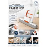 Rabelix Online Marketing Mini Taşınabilir Sıkma Mekanizmalı Pratik Mop | Yüksek Emici Süngerli El Değmeden Sıkmalı Masa Cam Mutfak Banyo Araç Temizlik Mopu
