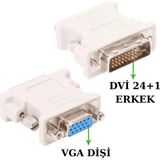 Rabelix Online Marketing Rabelix DVI Erkek VGA Dişi DVI 24+1 DVI To VGA Dönüştürücü - Beyaz