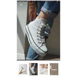 rabellashoes Rabella yüksek taban beyaz renk spor ayakkabı