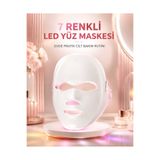 RABERA TECH 7 Renkli LED Yüz Maskesi Şarjlı Işıklı Cilt Bakım Maskesi – Ev Tipi Bakım Cihazı