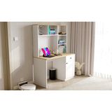 Rabi Mobilya Asel Çalışma Masası - Kepikeçe&beyaz - 110x50x152 - Beyaz - Kahverengi