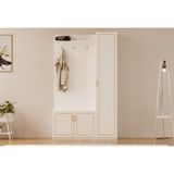 Rabi Mobilya Gold Country Portmanto Beyaz Renk 200 cm Yükseklik 120 cm Genişlik 35 cm Derinlik