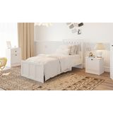 Rabi Mobilya Rumy-S1 Country Karyola - 90 x 190 cm - Beyaz