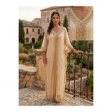 Rabiossa Kadın İşlemeli Lüks İthal Kaftan Elbise