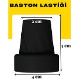 RABIR Baston Lastiği Baston Ayağı Kaymaz Lastik-2 ADET GRİ
