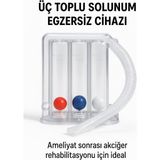Rabır Triflo 3 Toplu Solunum Nefes Egzersiz Cihazı - Şeffaf