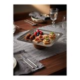 Rabo Craft Ahşap Ayaklı Çelik Metal Servis Sunum Tabağı 23x23