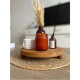Rabo Craft Ahşap Sunumluk - Ahşap Top Ayaklı Sunumluk - Sunum Tabağı - Pasta Sunum Tabağı