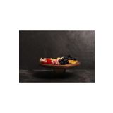 Rabo Craft Doğal Ahşap Pasta Kek Standı , Ahşap Ayaklı Kek Standı,mermer Sunumluk, Mermer Peynir Tabağı 28 Cm